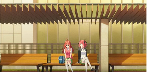 Bench in front of school